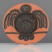 Pablo Picasso Hibou Noir Perche Dish (A.R. 398) - Sold for $12,500 on 11-09-2019 (Lot 201).jpg